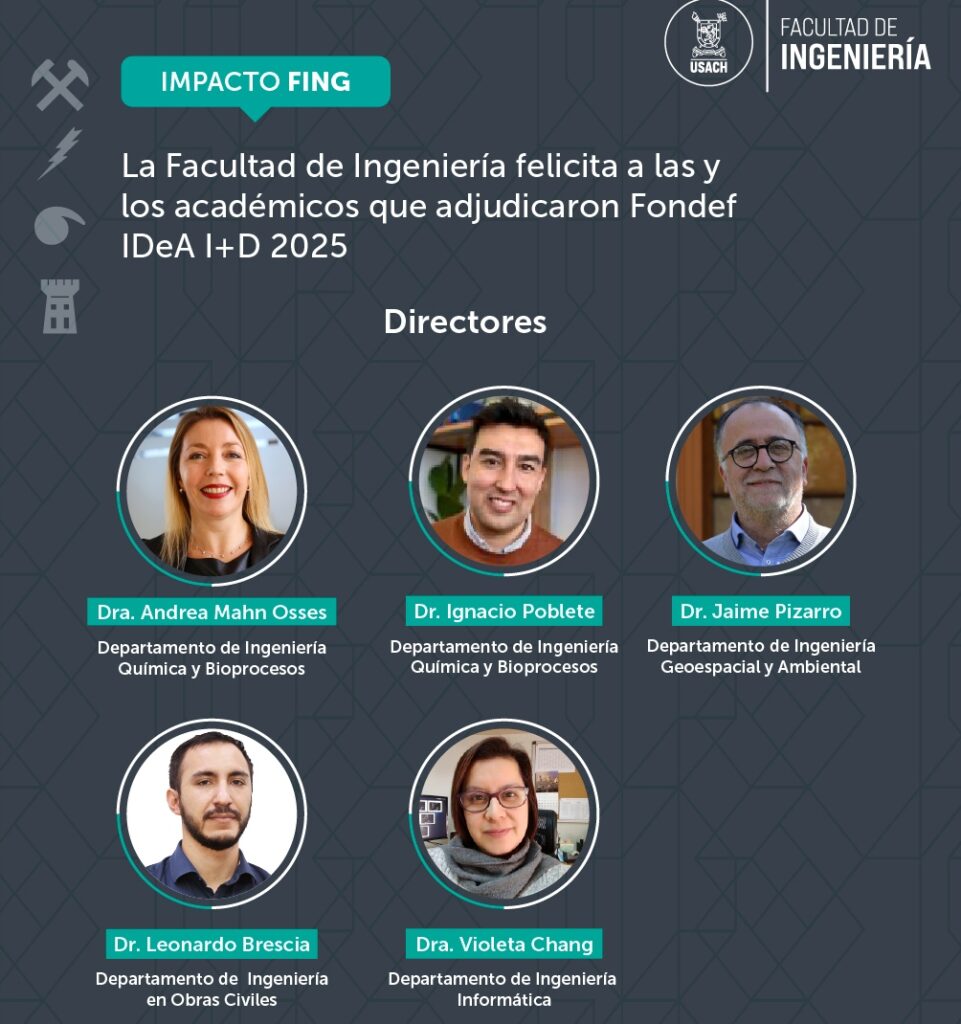 Facultad de Ingeniería consolida liderazgo en investigación aplicada con destacada adjudicación en Fondef IDeA 2025