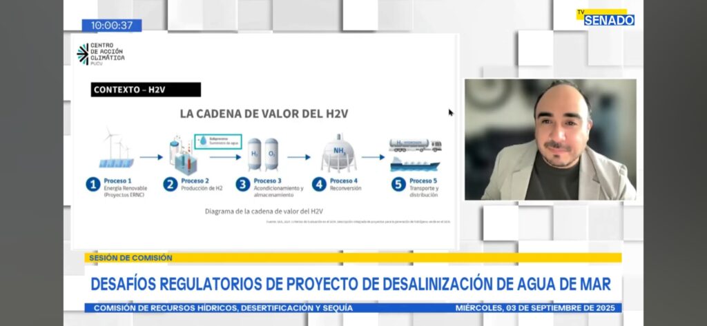 Investigador de la Facultad expone en comisión del Senado policy brief sobre plantas desalinizadoras